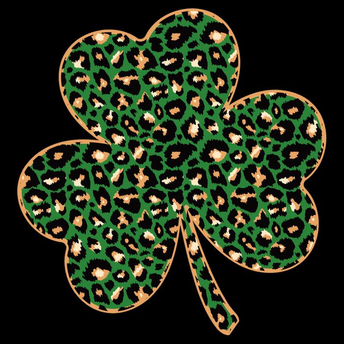 Irish Clover Green Gold Leopard Print Backpack