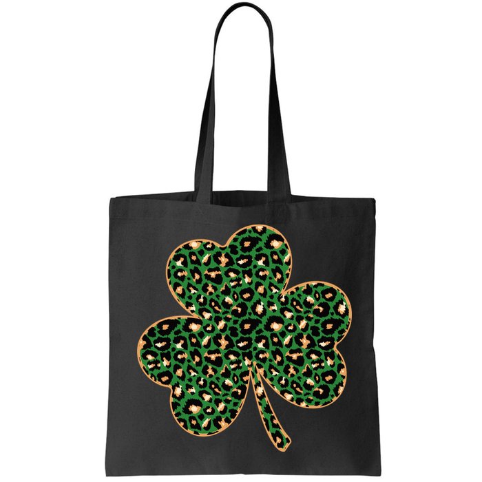 Irish Clover Green Gold Leopard Print Bag