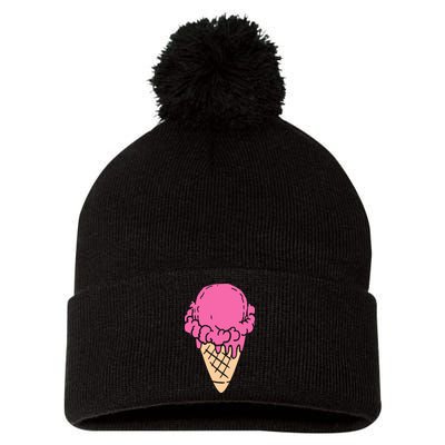 Ice Cream Gift Pom Pom 12in Knit Beanie