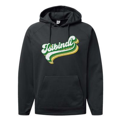 Isibindi Colorful Groovy Retro Style School Spirit Wear Performance Fleece Hoodie