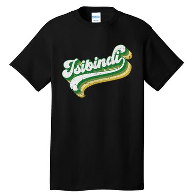 Isibindi Colorful Groovy Retro Style School Spirit Wear Tall T-Shirt