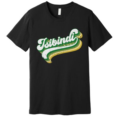 Isibindi Colorful Groovy Retro Style School Spirit Wear Premium T-Shirt