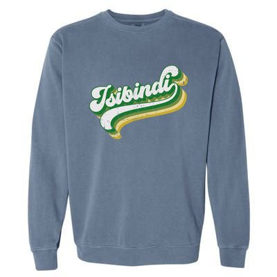 Isibindi Colorful Groovy Retro Style School Spirit Wear Garment-Dyed Sweatshirt