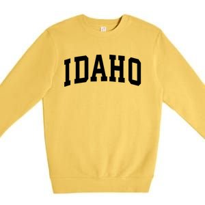 Idaho Crewneck Gift Sports College Style State Funny Gift Premium Crewneck Sweatshirt