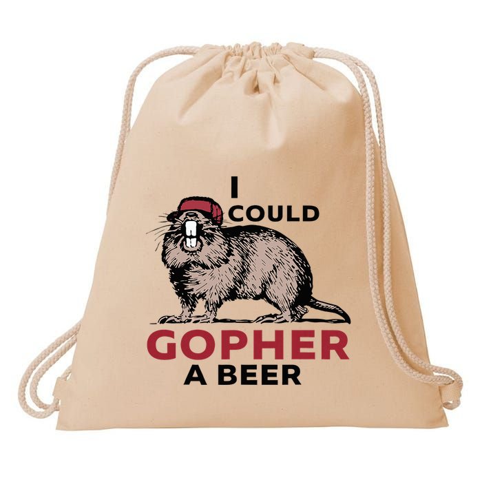 I Could Gopher A Beer Drawstring Bag
