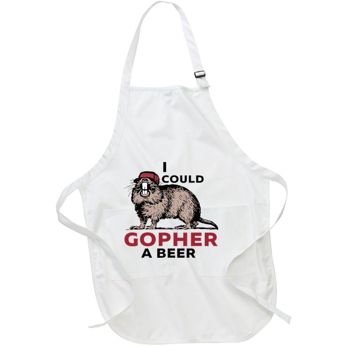 I Could Gopher A Beer Full-Length Apron With Pockets