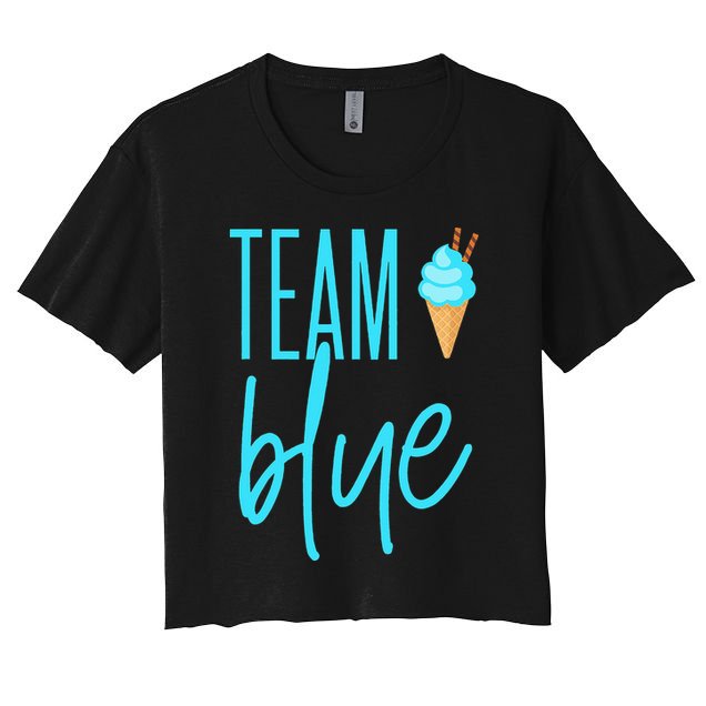 Ice Cream gender reveal - Team Blue keeper of the gender Crop Top