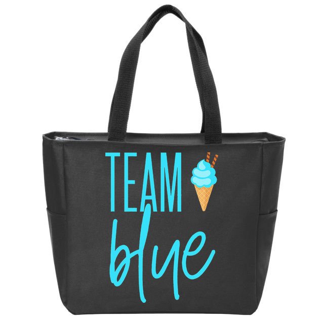 Ice Cream gender reveal - Team Blue keeper of the gender Zip Tote Bag
