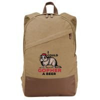 I Could Gopher A Beer Cotton Canvas Backpack
