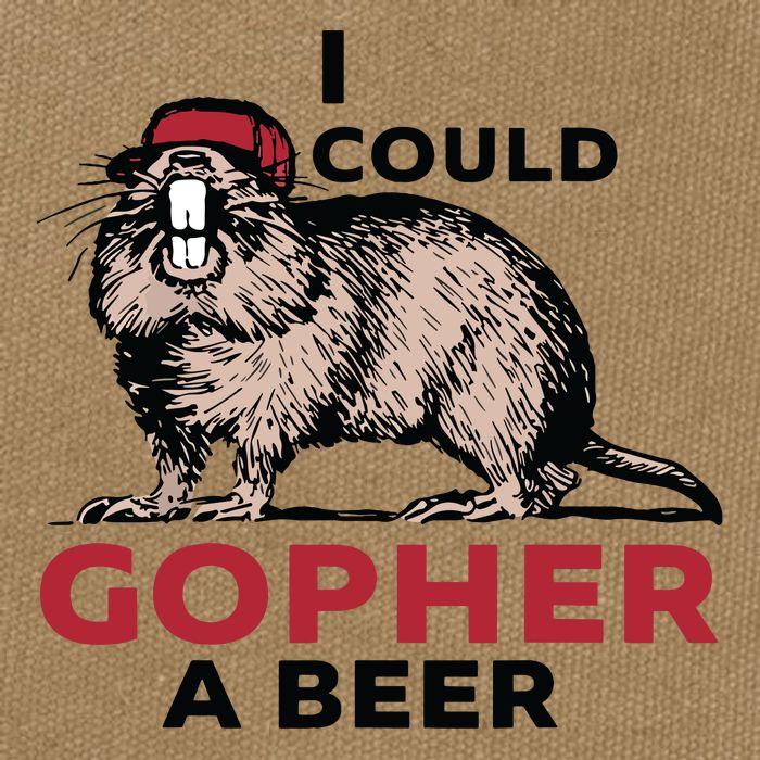 I Could Gopher A Beer Cotton Canvas Backpack