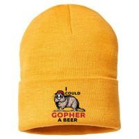 I Could Gopher A Beer Sustainable Knit Beanie