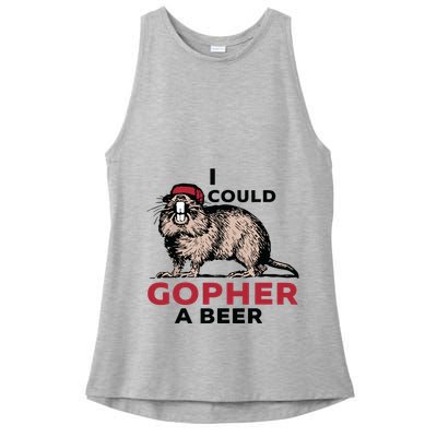 I Could Gopher A Beer Ladies PosiCharge Tri-Blend Wicking Tank