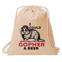 I Could Gopher A Beer Drawstring Bag