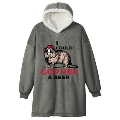 I Could Gopher A Beer Hooded Wearable Blanket