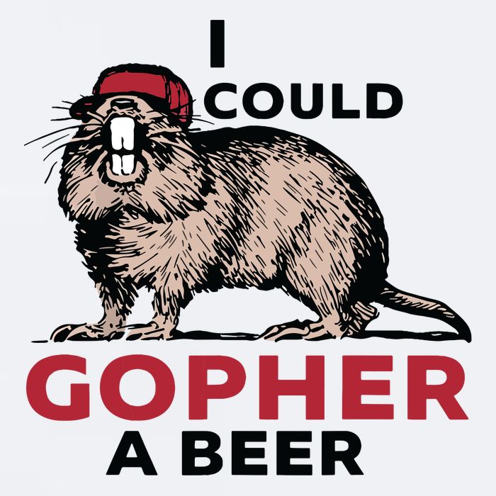 I Could Gopher A Beer Sueded Cloud Jersey T-Shirt