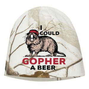 I Could Gopher A Beer Kati - Camo Knit Beanie