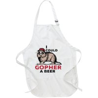 I Could Gopher A Beer Full-Length Apron With Pockets