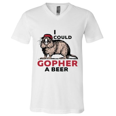 I Could Gopher A Beer V-Neck T-Shirt