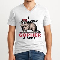 I Could Gopher A Beer V-Neck T-Shirt