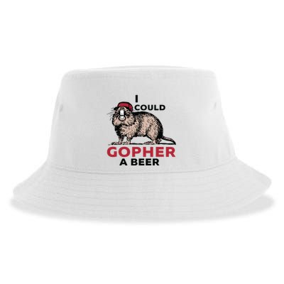 I Could Gopher A Beer Sustainable Bucket Hat