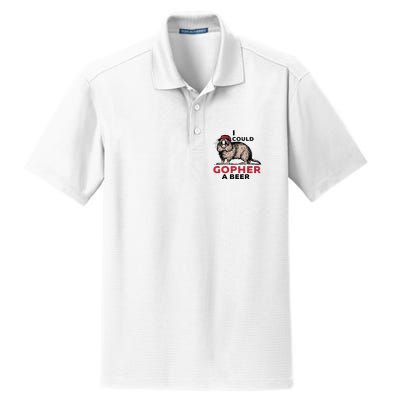 I Could Gopher A Beer Dry Zone Grid Polo