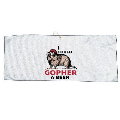 I Could Gopher A Beer Large Microfiber Waffle Golf Towel