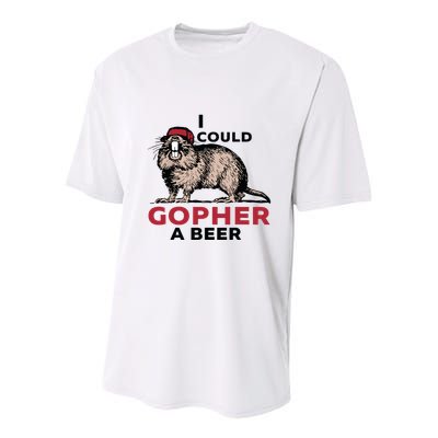 I Could Gopher A Beer Youth Performance Sprint T-Shirt