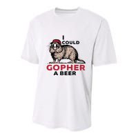 I Could Gopher A Beer Youth Performance Sprint T-Shirt