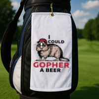 I Could Gopher A Beer Golf Towel