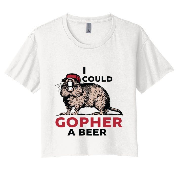 I Could Gopher A Beer Crop Top
