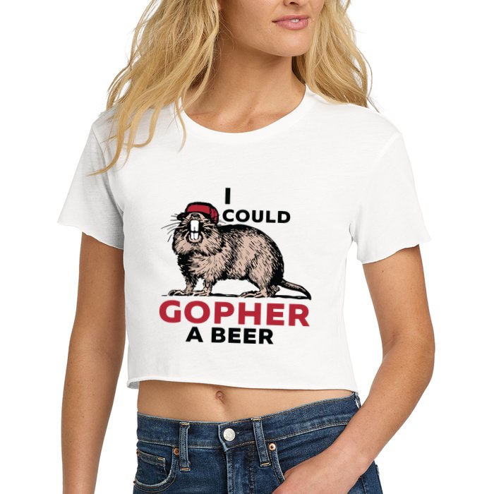 I Could Gopher A Beer Crop Top