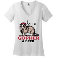 I Could Gopher A Beer Women's V-Neck T-Shirt