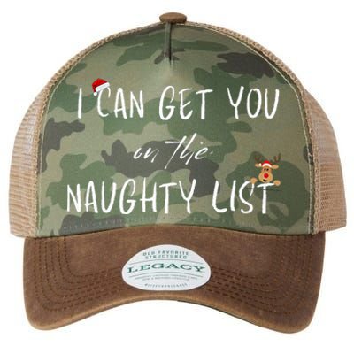 I Can Get You On The Naughty List Funny Christmas Apparell Legacy Tie Dye Trucker Hat