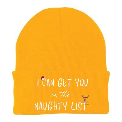 I Can Get You On The Naughty List Funny Christmas Apparell Knit Cap Winter Beanie