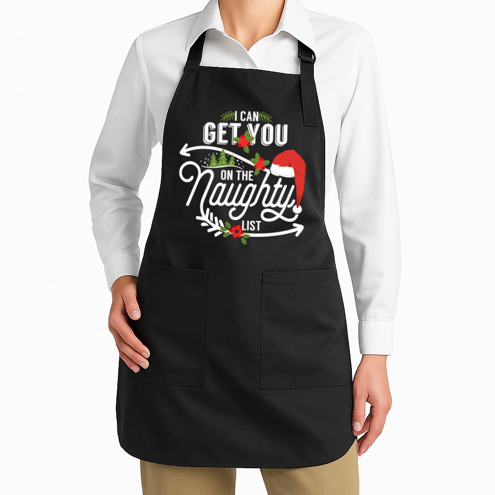 I Can Get You On Santa Naughty List Funny Christmas Gifts Apron