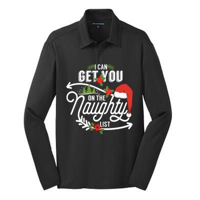 I Can Get You On Santa Naughty List Funny Christmas Gifts Silk Touch Performance Long Sleeve Polo