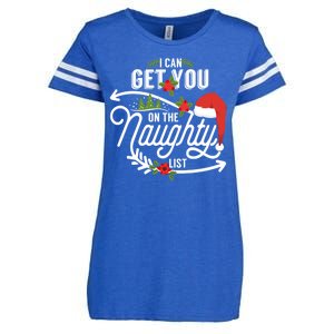 I Can Get You On Santa Naughty List Funny Christmas Gifts Enza Ladies Jersey Football T-Shirt