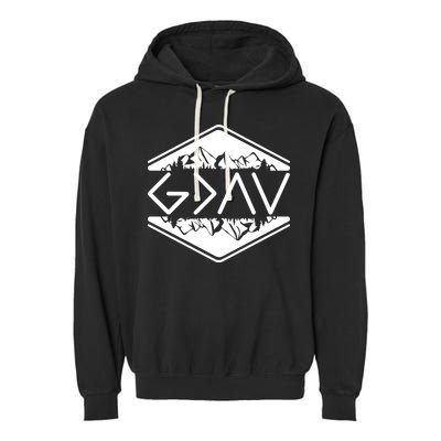 Inspirational Christian God Is Greater Than The High And Lows Camping Garment-Dyed Fleece Hoodie