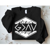 Inspirational Christian God Is Greater Than The High And Lows Camping Sweatshirt