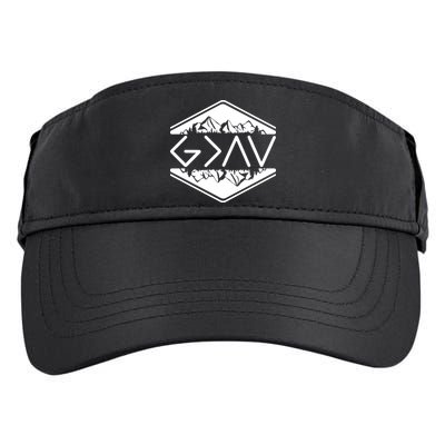 Inspirational Christian God Is Greater Than The High And Lows Camping Adult Drive Performance Visor
