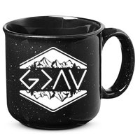 Inspirational Christian God Is Greater Than The High And Lows Camping 15oz Campfire Ceramic Mug