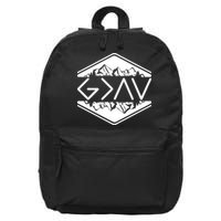 Inspirational Christian God Is Greater Than The High And Lows Camping 16 in Basic Backpack