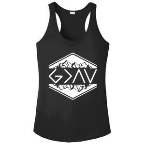 Inspirational Christian God Is Greater Than The High And Lows Camping Ladies PosiCharge Competitor Racerback Tank