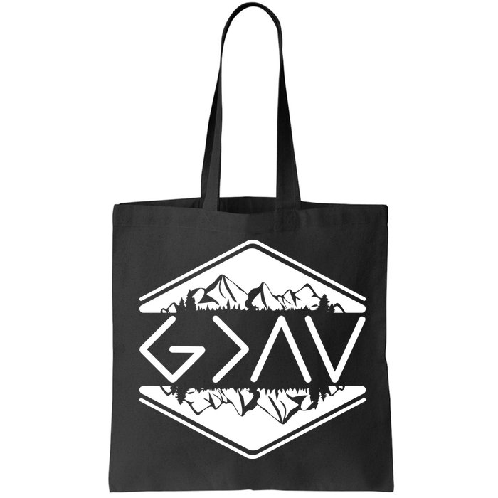 Inspirational Christian God Is Greater Than The High And Lows Camping Bag