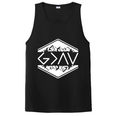 Inspirational Christian God Is Greater Than The High And Lows Camping PosiCharge Competitor Tank