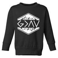 Inspirational Christian God Is Greater Than The High And Lows Camping Toddler Sweatshirt