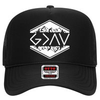 Inspirational Christian God Is Greater Than The High And Lows Camping Hat