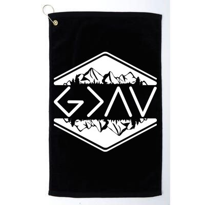 Inspirational Christian God Is Greater Than The High And Lows Camping Golf Towel