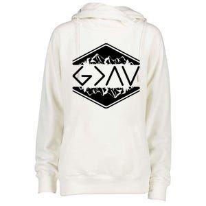 Inspirational Christian God Is Greater Than The High And Lows Camping Womens Funnel Neck Pullover Hood