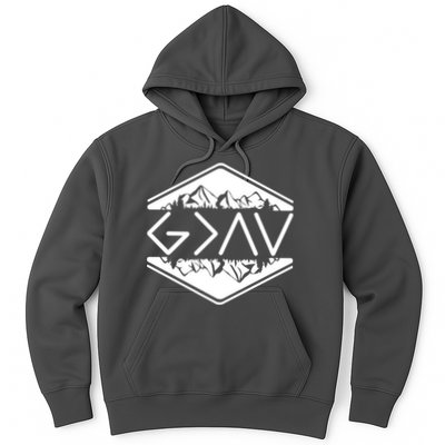 Inspirational Christian God Is Greater Than The High And Lows Camping Hoodie